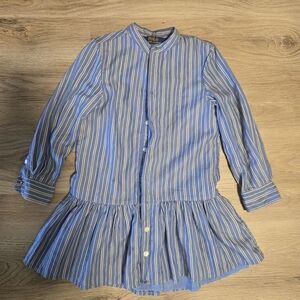 Polo Ralph Lauren Blue and White Striped Dress